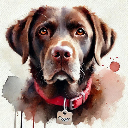 Custom Watercolor Dog Portrait  Personalized Pet Art Print  Digital Pet Illustration