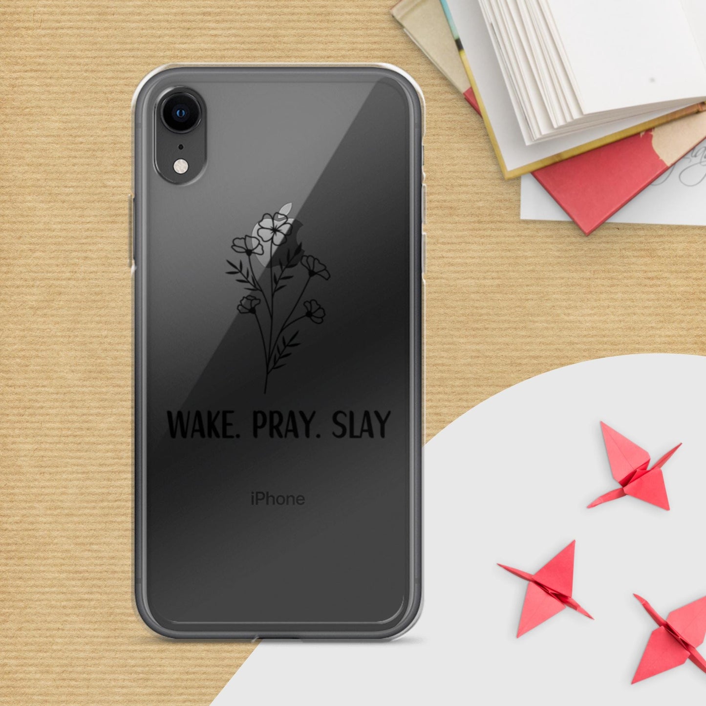 Wake Pray Slay iPhone Case  Inspirational Christian Phone Cover  Motivational Quote Design