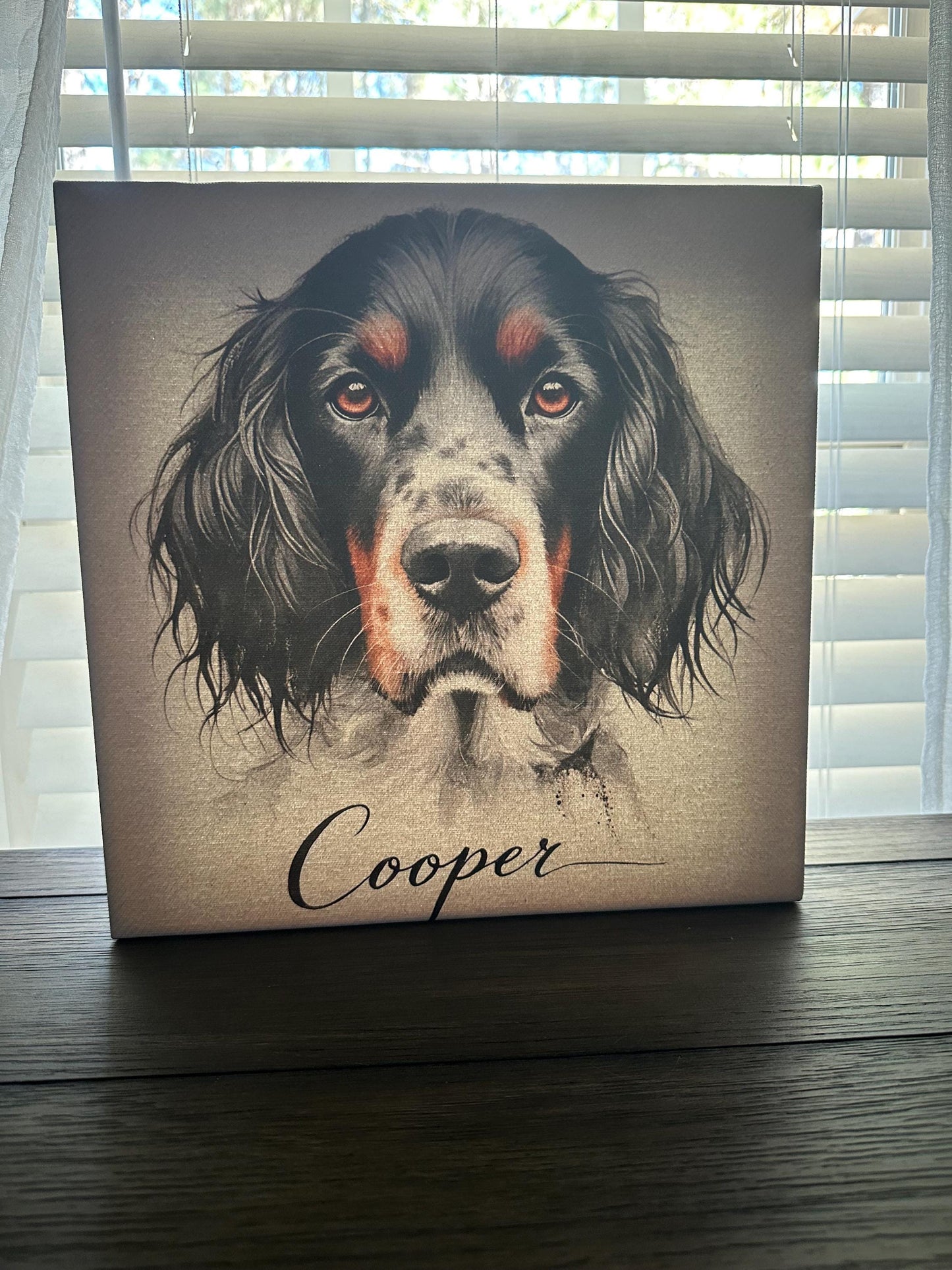 Custom Pet Portrait Canvas | Personalized Digital Pet Art | Add Your Pets Name