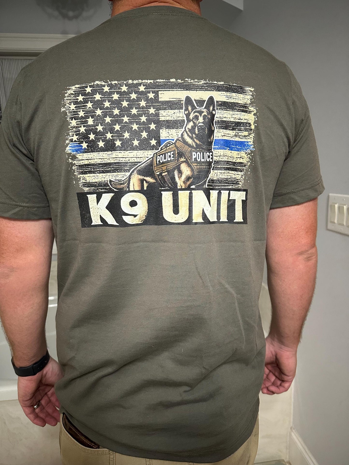 K9 Unit T-Shirt  Police Dog Handler Apparel  Law Enforcement Gift  German Shepherd Design