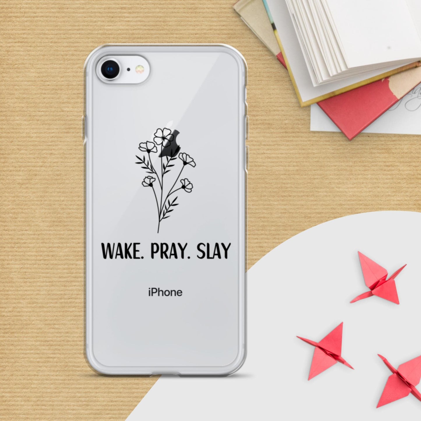 Wake Pray Slay iPhone Case  Inspirational Christian Phone Cover  Motivational Quote Design