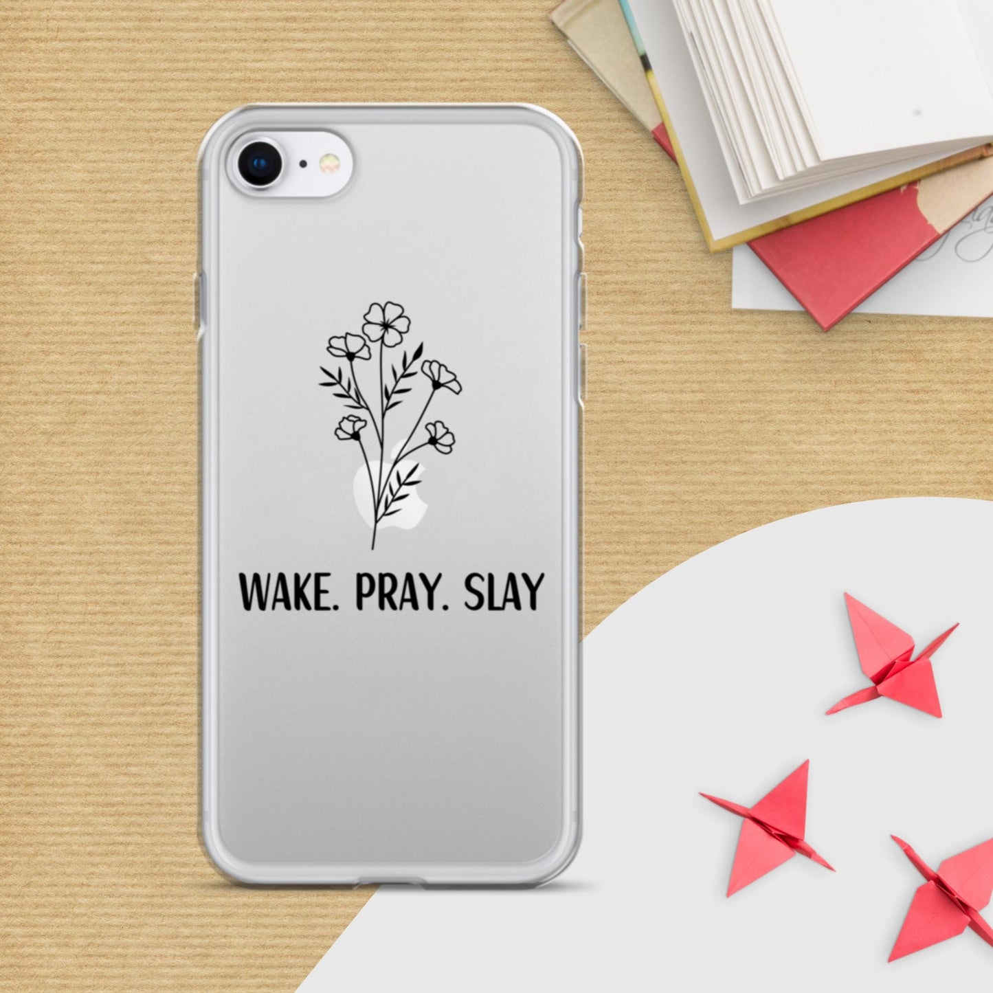 Wake Pray Slay iPhone Case  Inspirational Christian Phone Cover  Motivational Quote Design