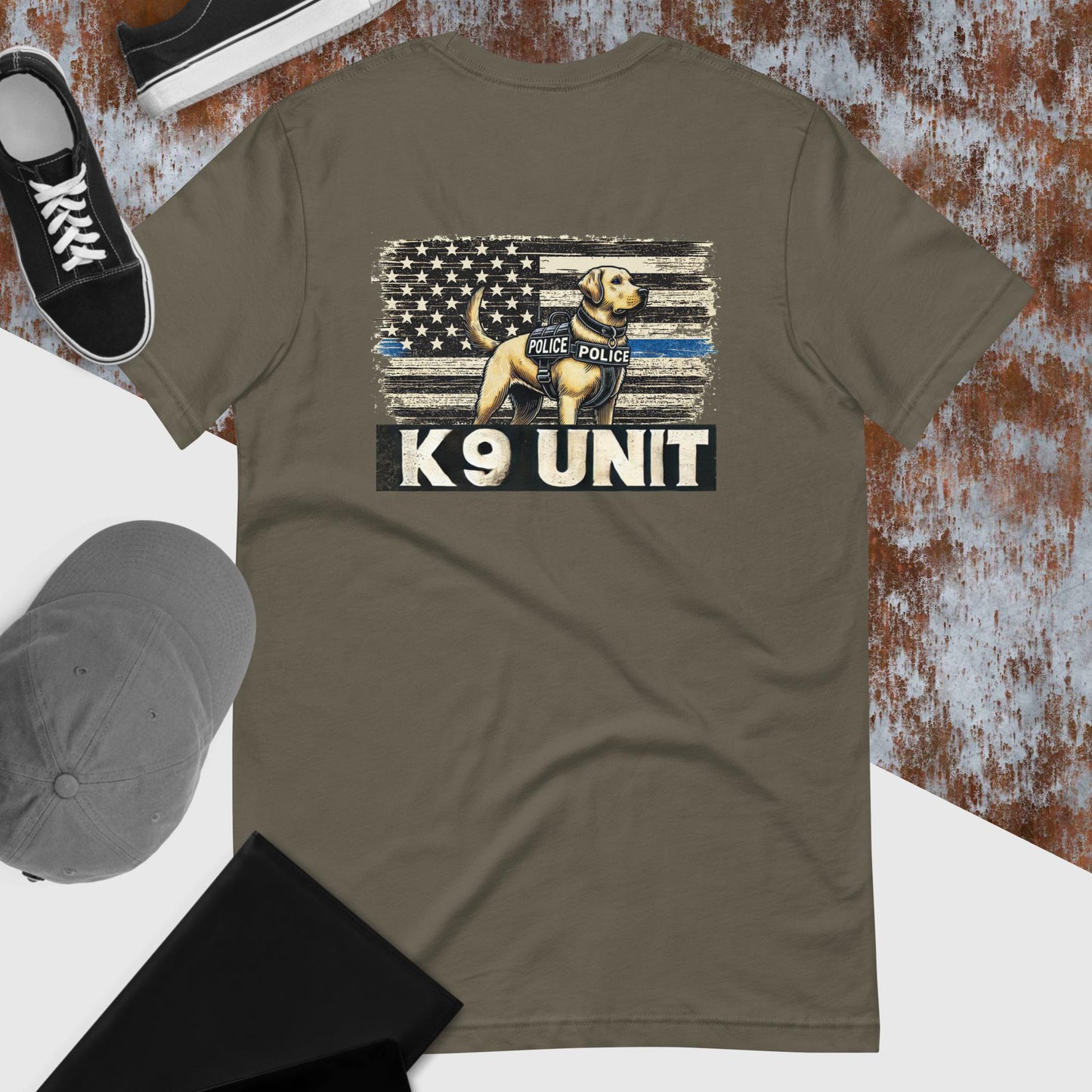 K9 Unit T-Shirt  Police Dog Handler Apparel  Law Enforcement Gift  Yellow Lab